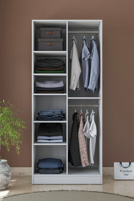 Hanah Home Armario Blanco con Estanterías
